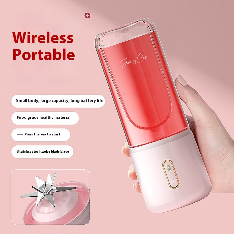 Wireless portable rechargeable blender for smoothies and drinks